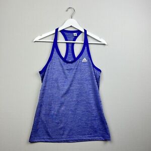 Adidas Vest Small Womens Size 8-10 Purple Printed Logo Climalite Sleeveless Gym