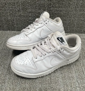 Nike Dunk Low Triple White Women’s Size UK 5 EUR 39 Leather Trainers DD1503-109 - Picture 1 of 8