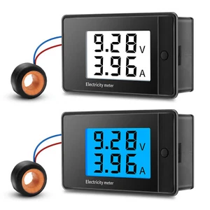 Electric Digital LED Voltmeter Ammeter Power Energy Meter Volt Tester Shunt 100A - Picture 1 of 8