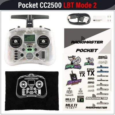 RADIOMASTER Pocket Hall Gimbal Transmitter ELRS/CC2500 Remote Control Portable - Image 1 of 4