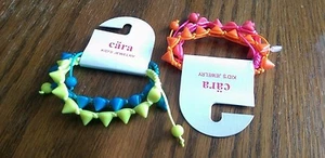 ¡NUEVO CON ETIQUETAS! Lote de 2 Pulseras CARA Cära Niños Joyería Multicolor Picos - Imagen 1 de 5