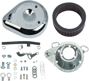 S&S CYCLE 17-0404 Teardrop Air Cleaner Kit - Chrome - Picture 1 of 1
