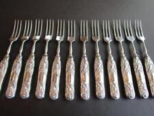 CHRYSANTHEMUM BY TIFFANY & CO. STERLING SILVER FLATWARE 12 GAME FORKS-7 1/8"EXCL