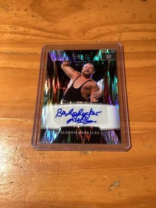 Tarjeta autógrafa 2022 Panini Select WWE Bushwhacker Luke Flash Silver Prizm - Imagen 1 de 2