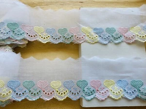 Borde bordado Love & Star de 2 yardas para costura/novia/artesanía/3" de ancho - Imagen 1 de 12