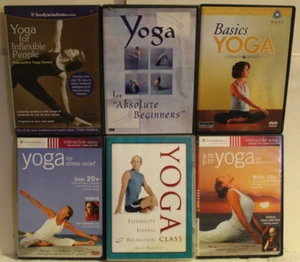 6 yoga workout DVD lot beginners stress relief for inflexible people strength - Bild 1 von 8
