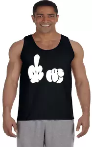 Mens Tank Top Sleeveless Muscle Tee Shirt Funny Rude Mens Graphic Tees - Picture 1 of 1