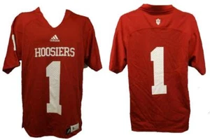 New Indiana Hoosiers #1 Mens Size S Small Adidas Red Football Jersey - Picture 1 of 10