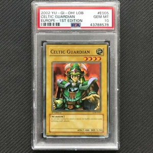 Celtic Guardian LOB-E005 - Super Raro 1a Edición - PSA 10 - Europa 2002 YuGiOh! - Imagen 1 de 3