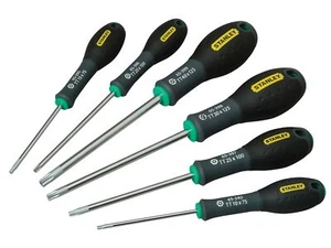 Stanley Schrauber-Set 6-teilig Chrom-Vanadium Stahl Soft-Grip Handgriff TX10/... - Picture 1 of 2