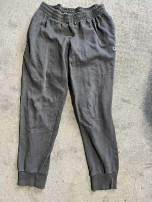 Pantalones deportivos Champion para hombre XL auténticos bolsillos rectos logotipo gris algodón solitario Foto 1 de 4