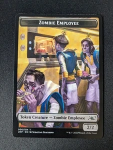 Magic the Gathering ZOMBIE EMPLOYEE Unfinity Tokens #6 - Picture 1 of 2