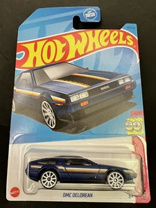 2023 Hot Wheels 101/250 DMC DELOREAN 8/10 HW THE 80'S ~ BLUE ~ BOX SHIP FREE - Picture 1 of 8
