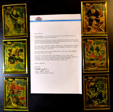 1995 TOPPS FINEST NHL HOCKEY BRONZE METAL 6 CARD SET: JAGR, LINDROS,ROY, SELANNE