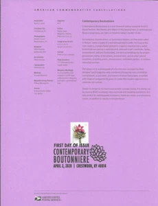 #2011 (55c} Forever Boutonniere #5457 Souvenirseite - Bild 1 von 1