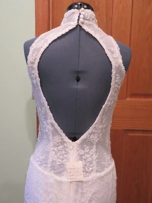 NUEVO Vestido de novia vintage de encaje vestido tren WOW PLAYA BRILLO ENVÍO GRATUITO Foto 1 de 4