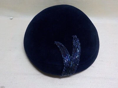 Gorra Calavera Vintage Damas Merrimac Peacebloom Terciopelo Importado Piel Noreen Fashions Foto 1 de 4