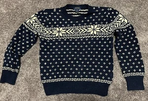 Polo By Ralph Lauren Boy’s Size 8 Navy Ski Sweater Cotton Blend - Classic - Picture 1 of 6