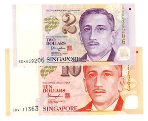 Singapore ... P-46i, 48d ... 2-10 Dollar ... ND (2005) ... Choice *XF*. - Picture 1 of 2