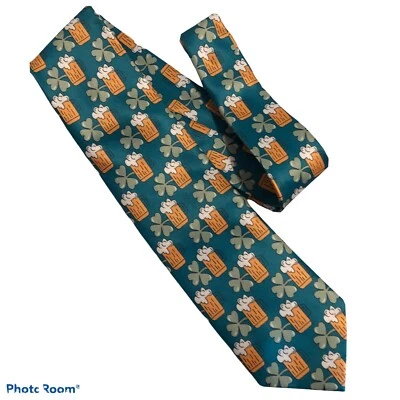 NWT Jacob Alexander St Patrick Day Bet Mug And Four Leaf Clover Neck Tie - Image 1 of 4