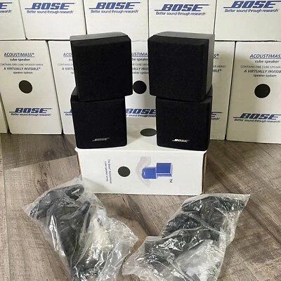 2 Bose Double Cube MINT Speakers & Mounts DoubleShot Acoustimass Lifestyle Black - image 1 of 4
