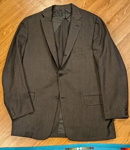 J. PRESS Vtg 60s 70s Black Striped Blazer Suit Coat Jacket Men's 44L - Picture 1 of 8