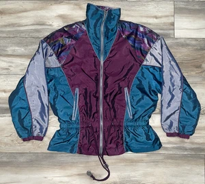 Vintage Energy Zone Jacke Damen Large Cinch Waist Zip Windbreaker - Bild 1 von 6