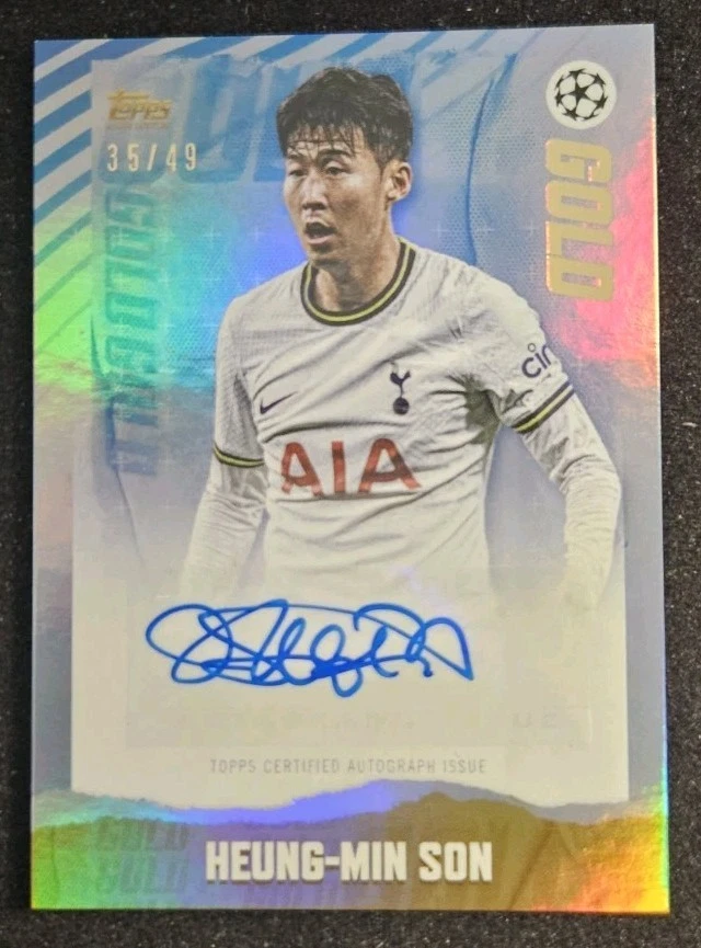 2023 Topps UEFA Champions League Heung-Min Son Gold Autograph /49 - Image 1 of 2