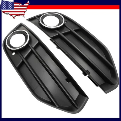 For 2010-2016 Audi A4 Allroad B8 Front Bumper Fog Light Grilles Left+Right Pair - Image 1 of 4