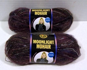 Moonlight Mohair Purple Mountains Garn #206 Löwenmarke sperrig 2 Stück - NEU - Bild 1 von 4