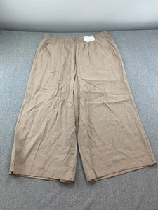 Stylus Wide Leg Pants Womens 2XL Birchwood Beige Pull On Modal Blend Lightweight - Picture 1 of 15