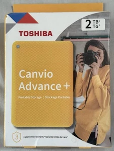 ✅NEW TOSHIBA Canvio Advance Plus 2TB portable HARD DRIVE w/ password protection - Photo 1/3