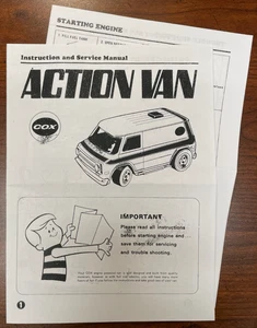COX ACTION VAN OWNERS INSTRUCTION and SERVICE MANUAL  - Picture 1 of 1