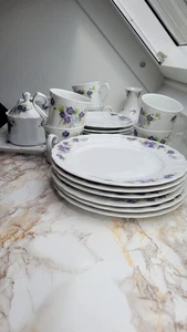 Kaffee Service Veilchen Eschenbach Bavaria 6 Personen - Bild 1 von 6