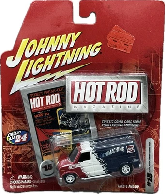 JOHNNY WHITE LIGHTNING HOT ROD MAGAZINE '76 FORD ECONOLINE LEVIS DENIMACHINE VAN - Image 1 of 4