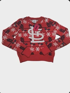 St. Louis Cardinals Foco Women's Cropped Ugly Christmas Sweater New With Tags - Picture 1 of 3