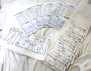 Bundle of Jepco Altitude Enroute Charts Aviation Plotter Aircraft Airline Maps - Picture 1 of 8