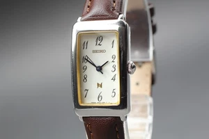 1994 [N MINT] Vintage Seiko Noie 4N21-5250 Quartz Silver White Women Watch JAPAN - Picture 1 of 10