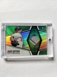 2008 Upper Deck Spectrum - Spectrum Swatches Johan Santana #SS-JS Green /50 (MEM - Picture 1 of 2