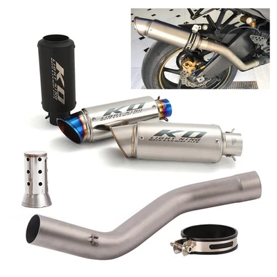 ZX10R For Kawasaki Ninja ZX-10R 2008-20 Motorcycle Exhaust Mid Pipe Muffler Tips - Imagen 1 de 4