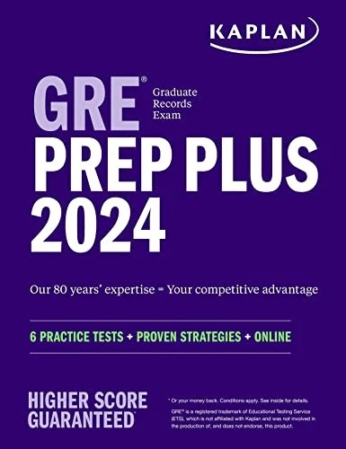 GRE Prep Plus 2024: 6 Practice Tests + Proven Strategies... - Kaplan Test Prep - Imagen 1 de 1