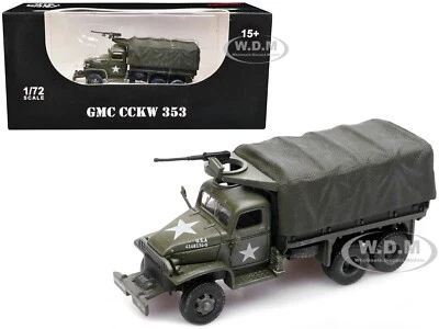GMC CCKW 353 TRUCK W/MOUNTED GUN US ARMY WWII 1/72 DIECAST BY LEGION 12012 LA - Image 1 of 4