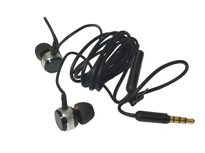 BlackBerry WH60 Premium 3.5mm Earphones Headphones In-Ear Headset Grey Black - Image 1 of 4