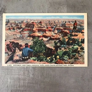 Vintage Fred Harvey Powell Memorial point Arizona Postcard - Picture 1 of 2