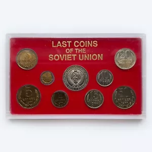 1977 Last Coins of the Soviet Union Uncirculated 9 Coin Set in Sealed Case - Picture 1 of 3