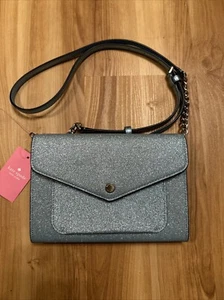 Bolso Bandolera Kate Spade Brillo Tela Oropel Cielo Escarchado Sobre K9336 - Imagen 1 de 13