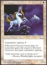 1x Revered Unicorn MTG Weatherlight NM Magic Regular