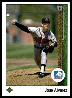 1989 Upper Deck Jose Alvarez Rookie Atlanta Braves #734 - Image 1 of 2