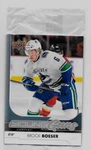 TARJETA DE NOVATO JUMBO BROCK BOESER 2017-18 CUBIERTA SUPERIOR DE ARMAS JÓVENES - SELLO DE FÁBRICA - Imagen 1 de 1