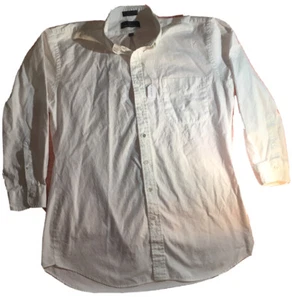 Woodward Cotton White Dress Men’s Shirt, Size 18 1/2- 34, Used 21012202 - Picture 1 of 4